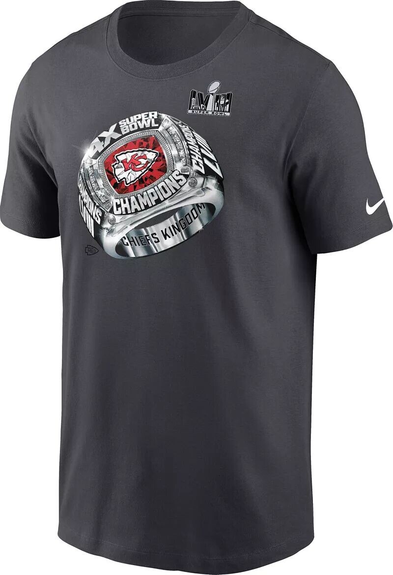 

Мужская футболка Nike Super Bowl LVIII Champions Kansas City Chiefs Multi-Champs