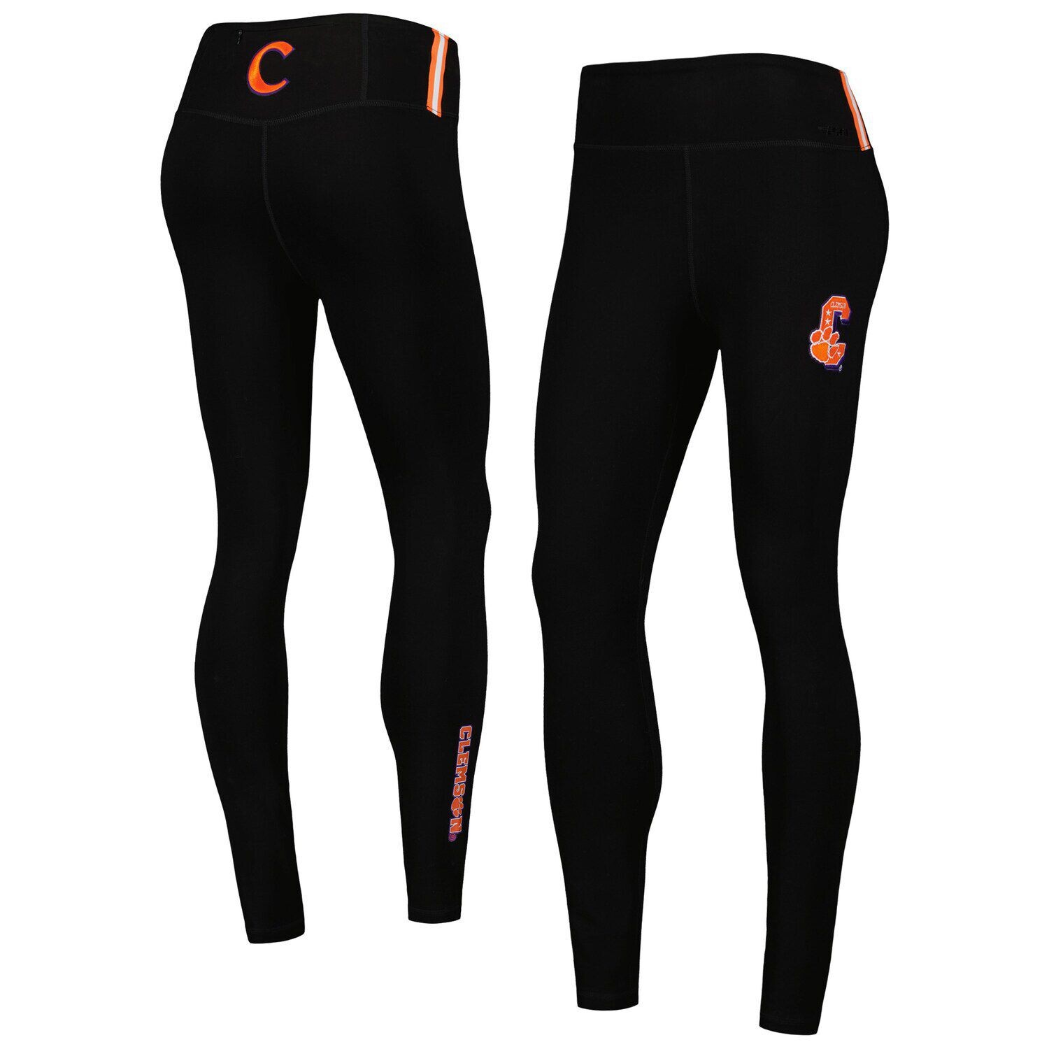 

Черные женские классические трикотажные леггинсы Clemson Tigers 3-Hit