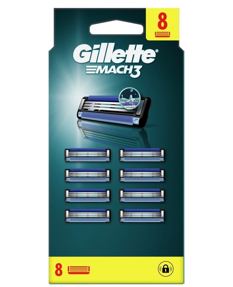 Бритвенные картриджи Gillette Mach3 Base, 8 шт цена и фото