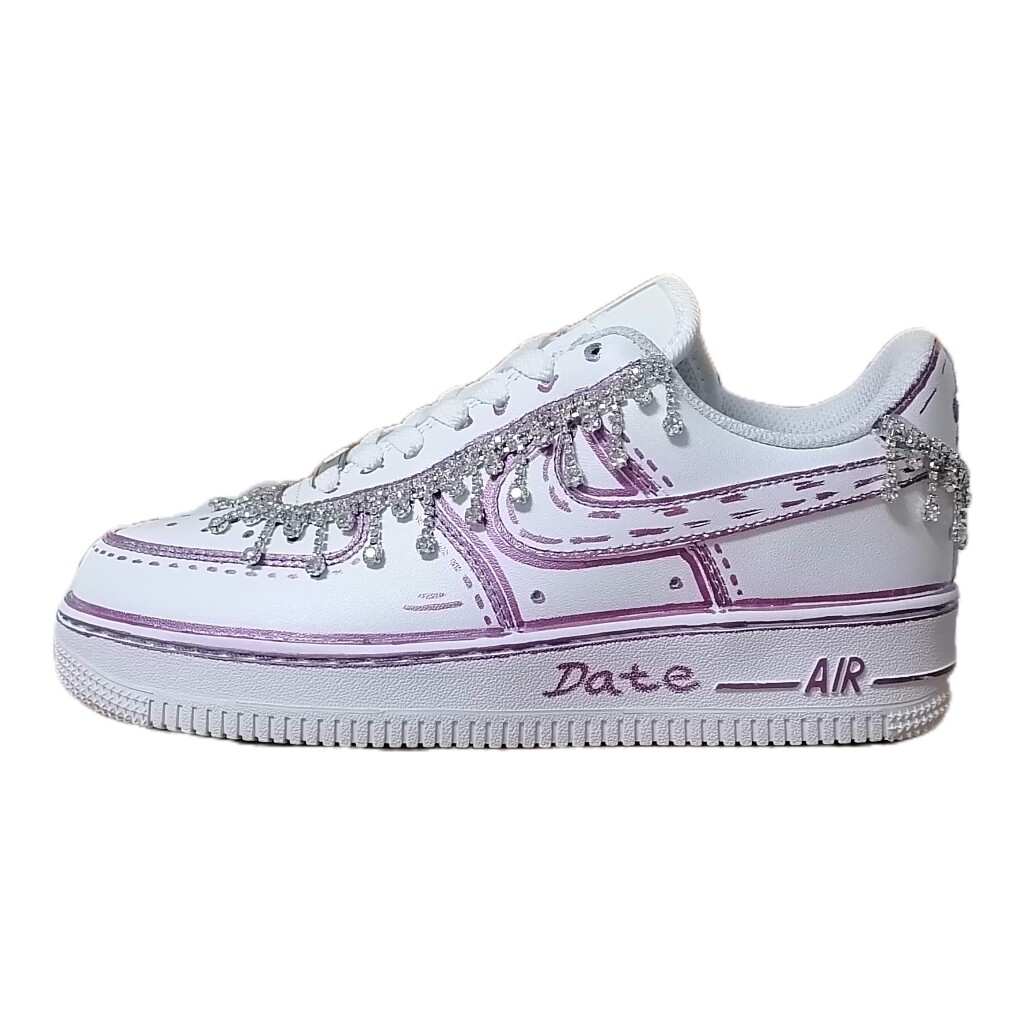 

Кроссовки Nike Air Force 1 Skateboarding Shoes Women's Low-top White, белый