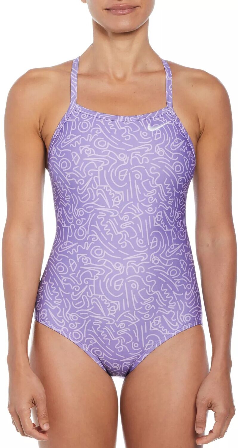 

Женский купальник с разноцветным принтом Nike Racerback
