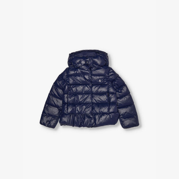 

Утепленная куртка-пуховик для мальчиков с вышитым логотипом Polo Ralph Lauren, синий