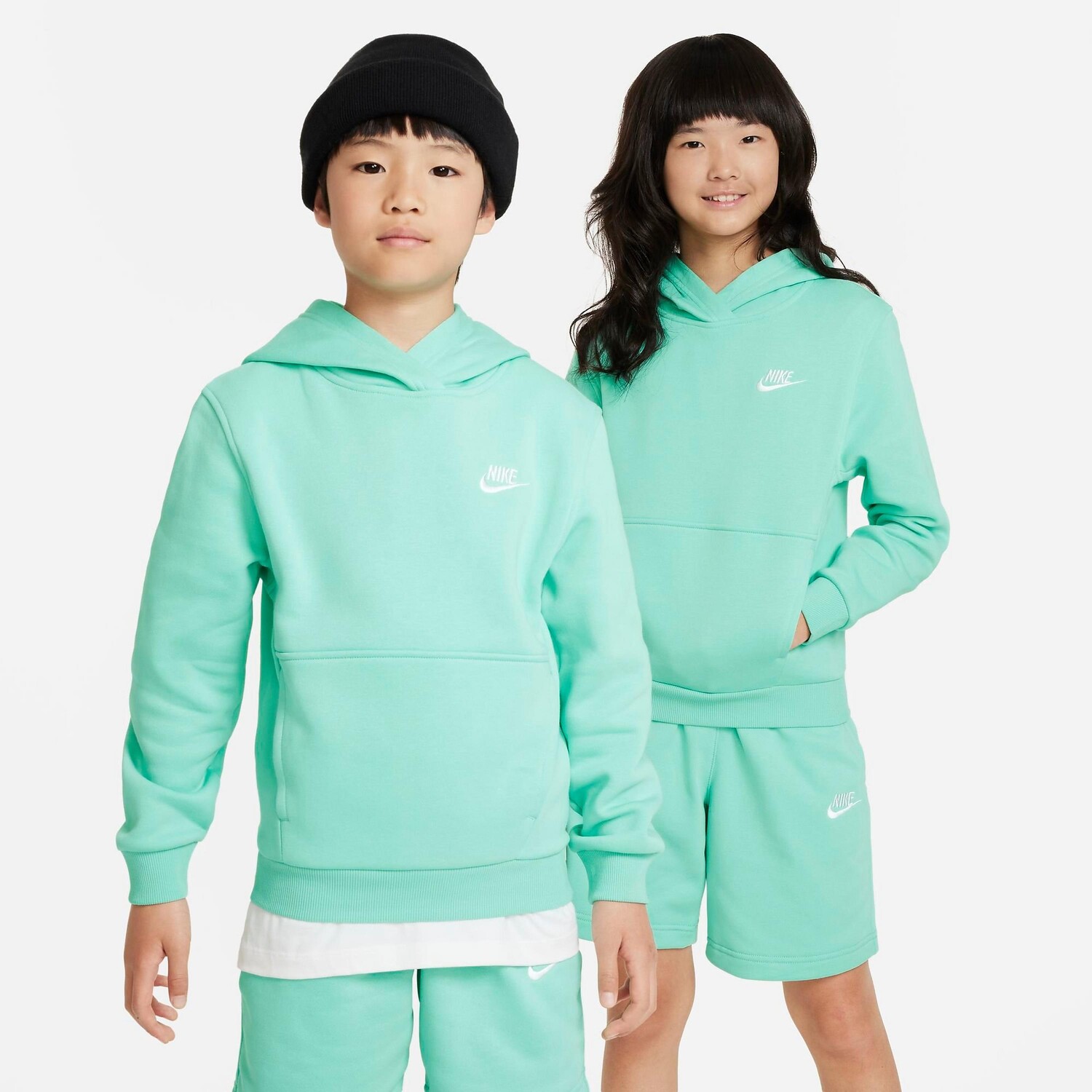 

Детский флисовый пуловер с капюшоном Nike Sportswear Club, синий