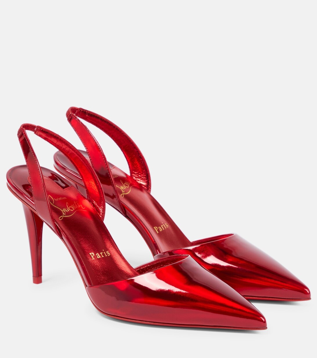 

Туфли Astrid 85 из лакированной кожи с ремешком на пятке Christian Louboutin, красный