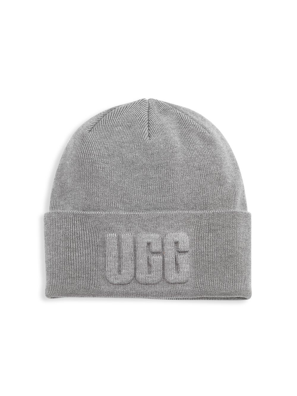

Вязаная шапка с 3D-логотипом UGG, серый