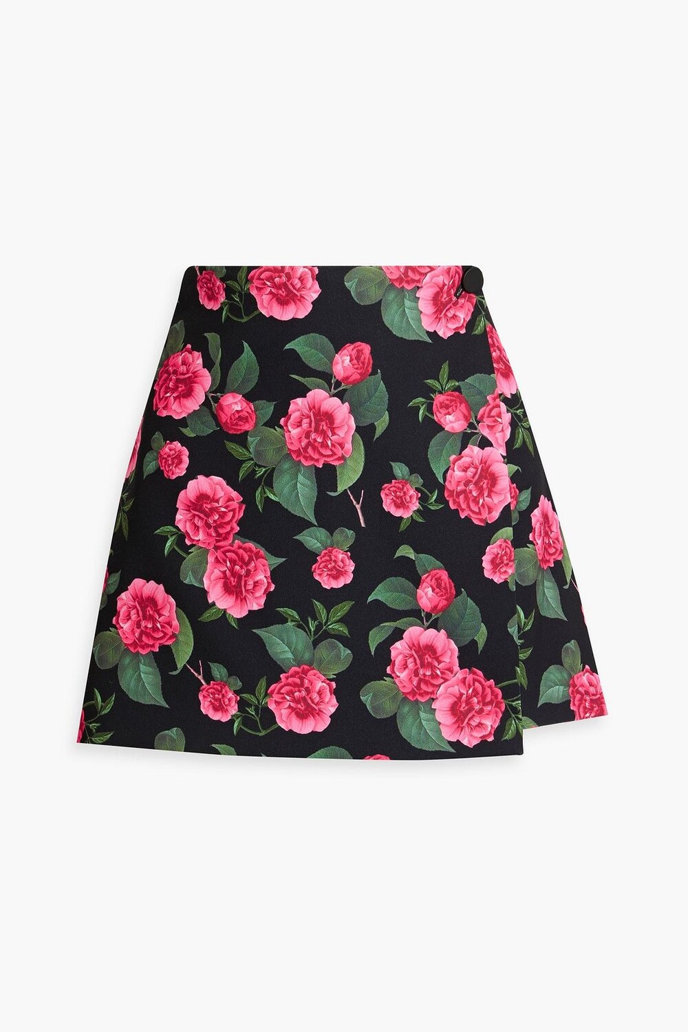 

Креповая юбка мини с запахом Renna и цветочным принтом ALICE + OLIVIA, черный