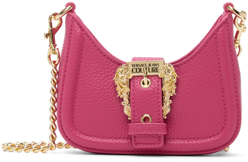 

Розовая сумка с пряжкой Versace Jeans Couture
