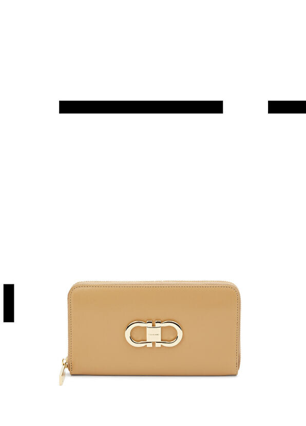 

Женский кожаный кошелек с логотипом Ferragamo, коричневый