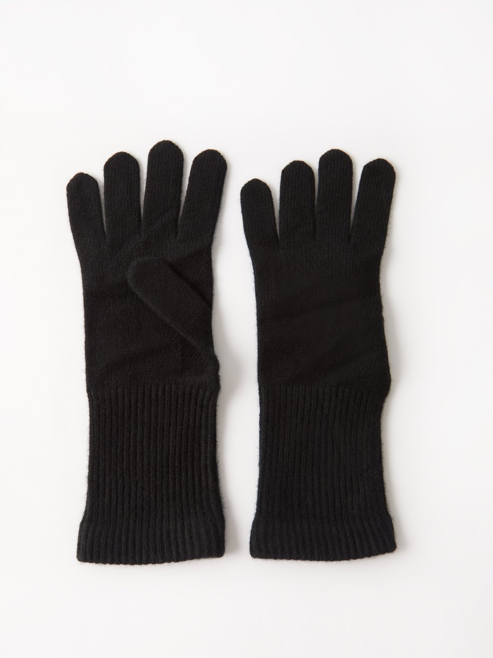 Кашемировые перчатки whitewood в рубчик. Arch4, черный