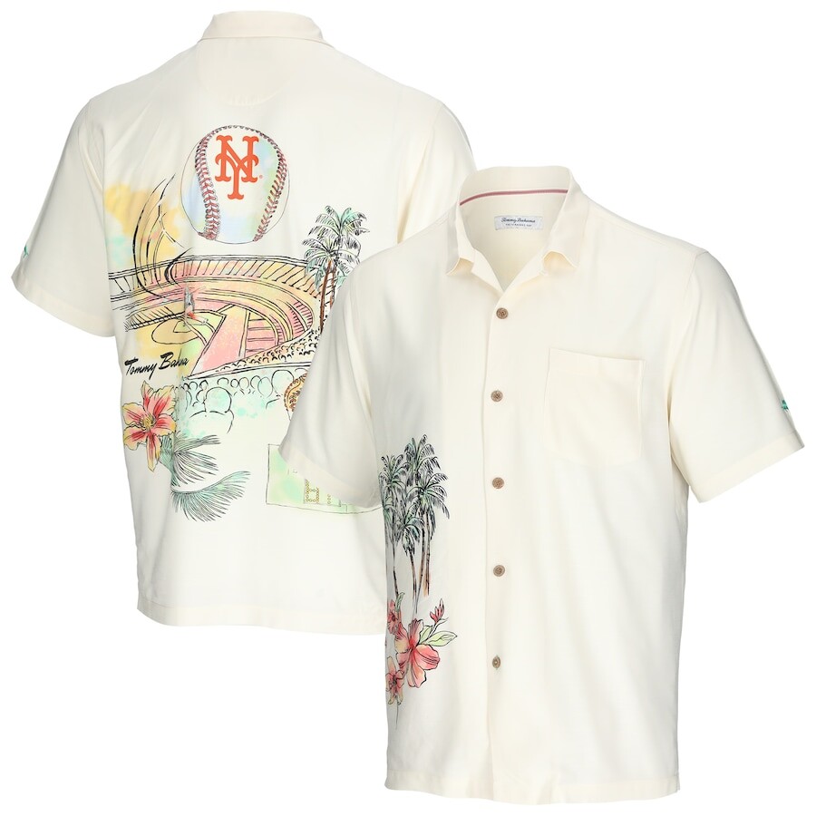 

Рубашка Tommy Bahama New York Mets, кремовый