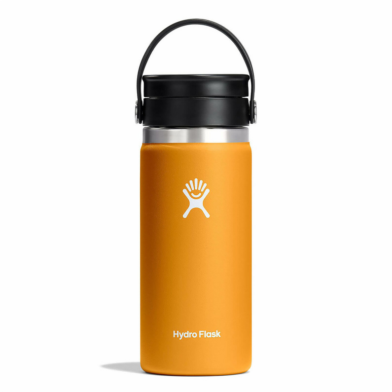 

Изолированная бутылка с гибкой крышкой емкостью 16 унций Hydro Flask, коричневый