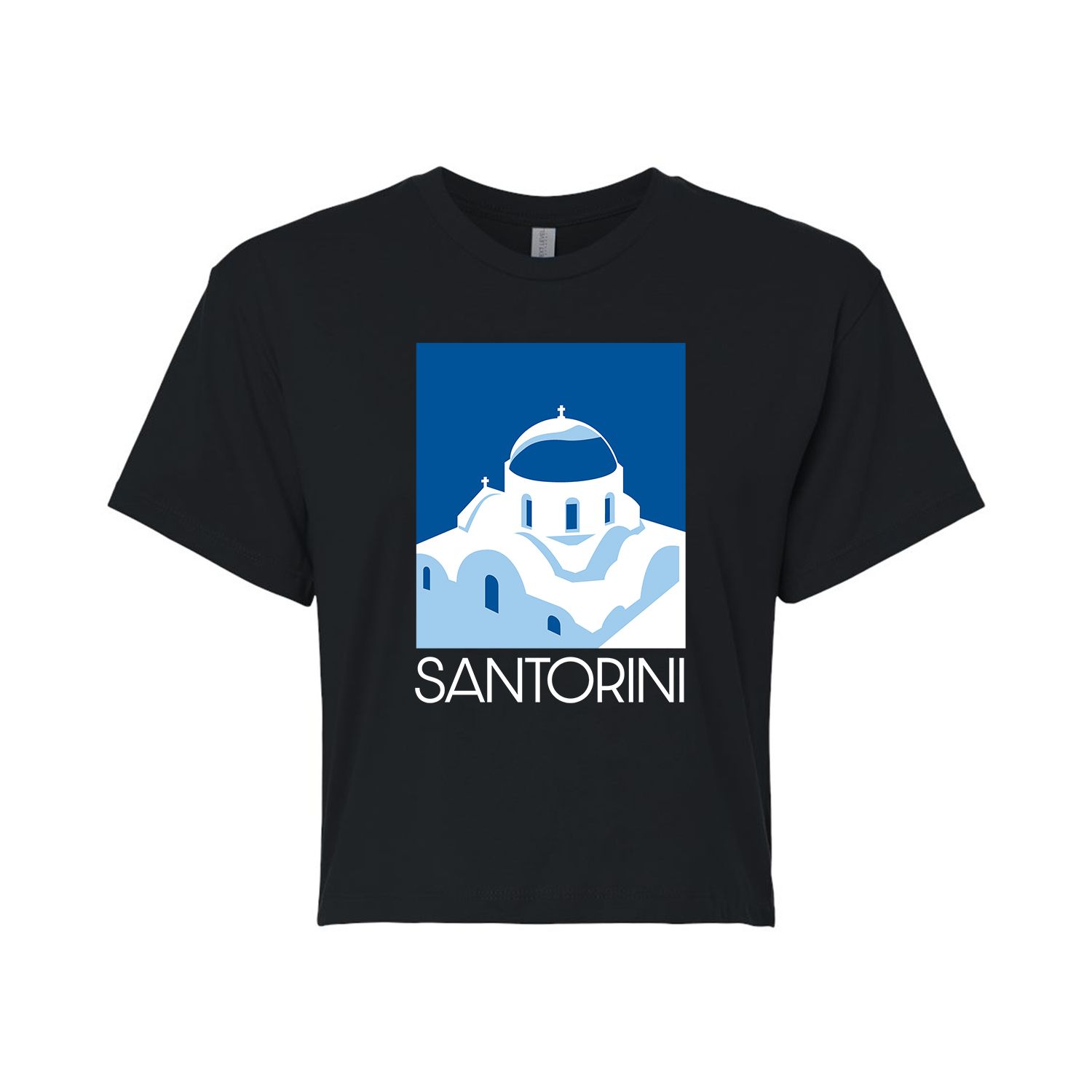 Укороченная футболка с рисунком Santorini, Греция для юниоров Licensed Character