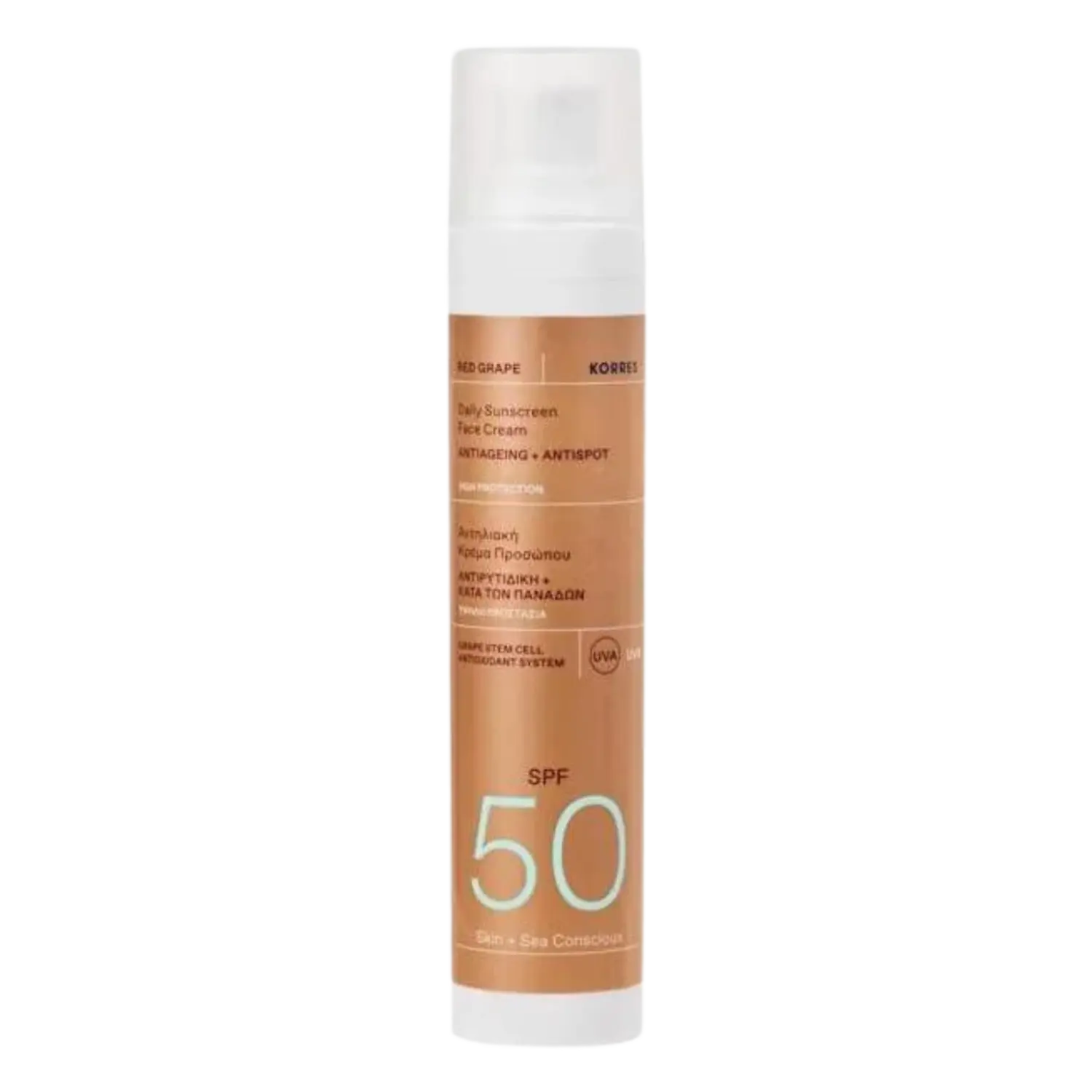 

Крем для лица против обесцвечивания spf50 Korres Red Grape, 50 мл