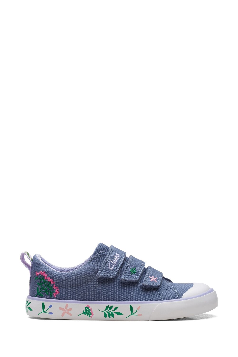 

Яркая детская спортивная обувь с красочным дизайном Clarks, синий