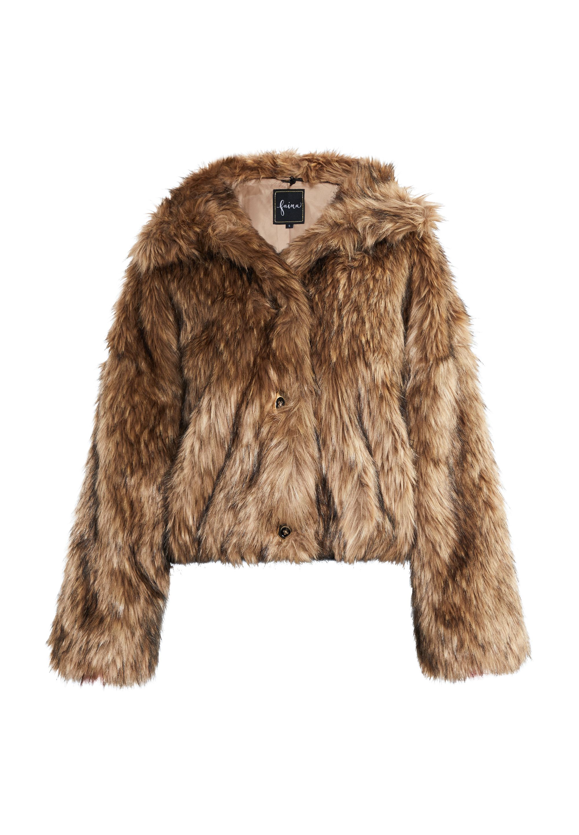 

Пуховик faina Faux Fur Jacke, коричневый