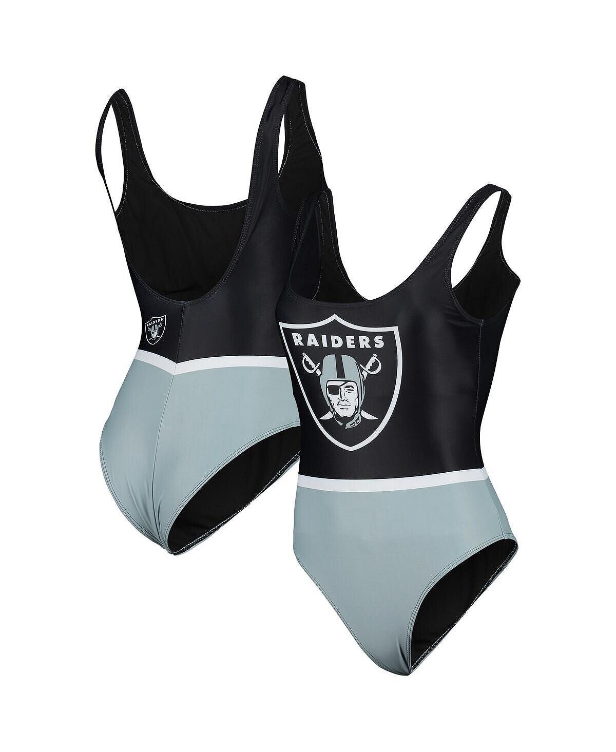 

Женский черный цельный купальник Las Vegas Raiders Team FOCO, черный