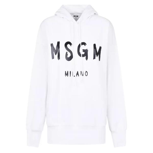 Футболка cotton hoodie Msgm, белый