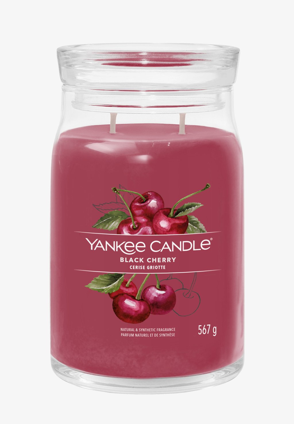 Ароматическая свеча Signature Large Jar Black Cherry Yankee Candle, красный ароматическая свеча signature large jar pink sands yankee candle розовый