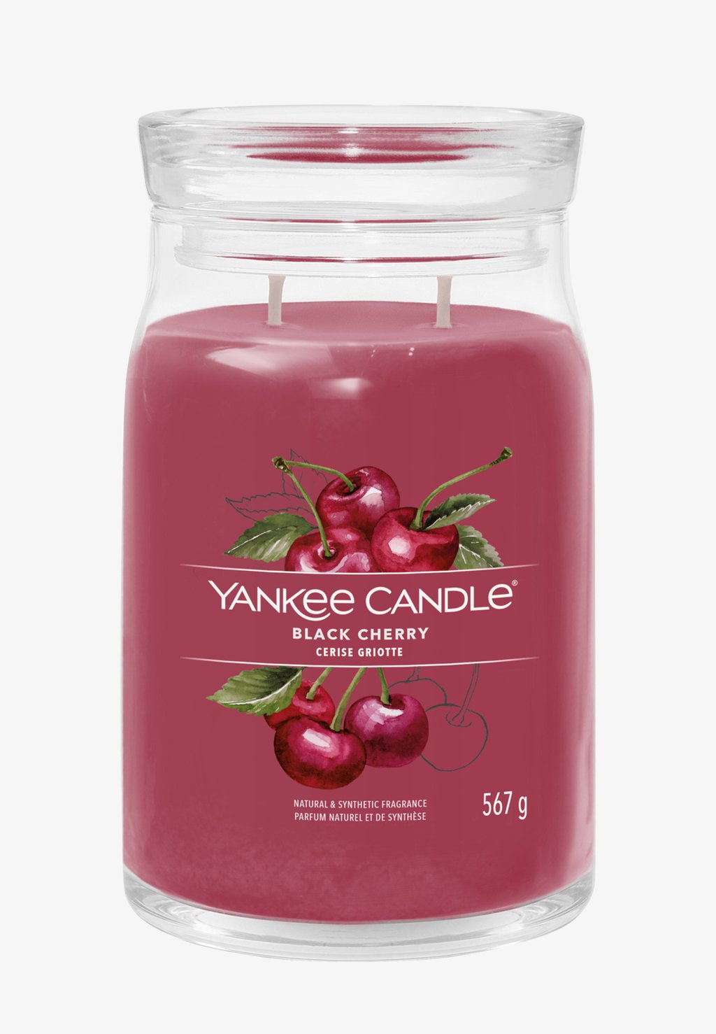 

Ароматическая свеча Signature Large Jar Black Cherry Yankee Candle, красный