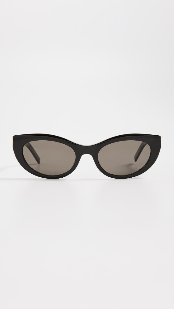 

Солнцезащитные очки Saint Laurent Monogram Hinge Narrow Cat Eye, черный