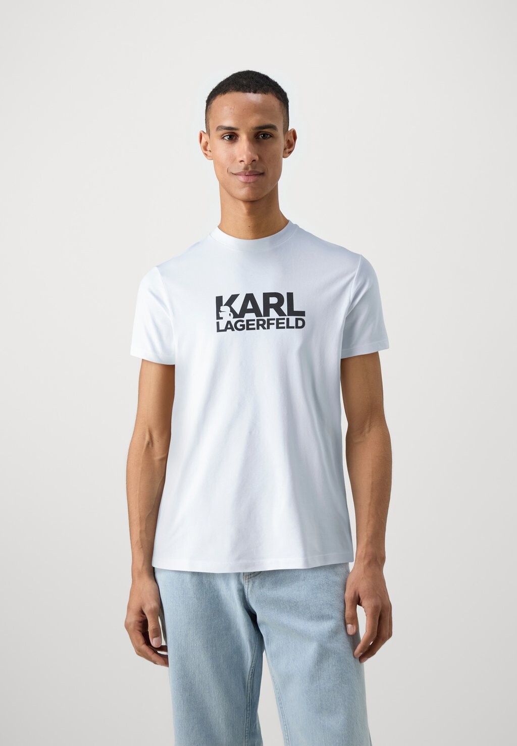 

Футболка с набивным рисунком Crewneck KARL LAGERFELD, белая