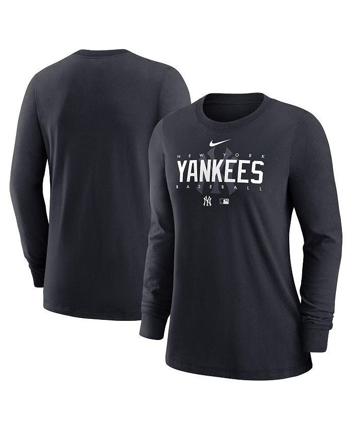 

Женская темно-синяя футболка с длинным рукавом New York Yankees Authentic Collection Legend Performance Nike, синий