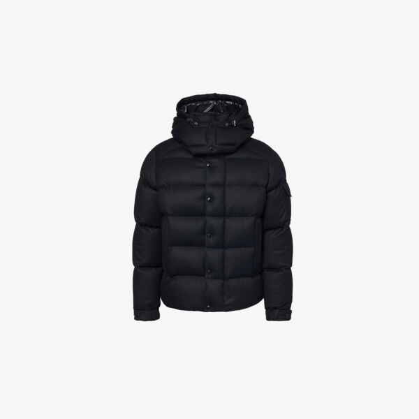 

Куртка Vezere с капюшоном, прямого кроя, из шерсти Moncler, черный