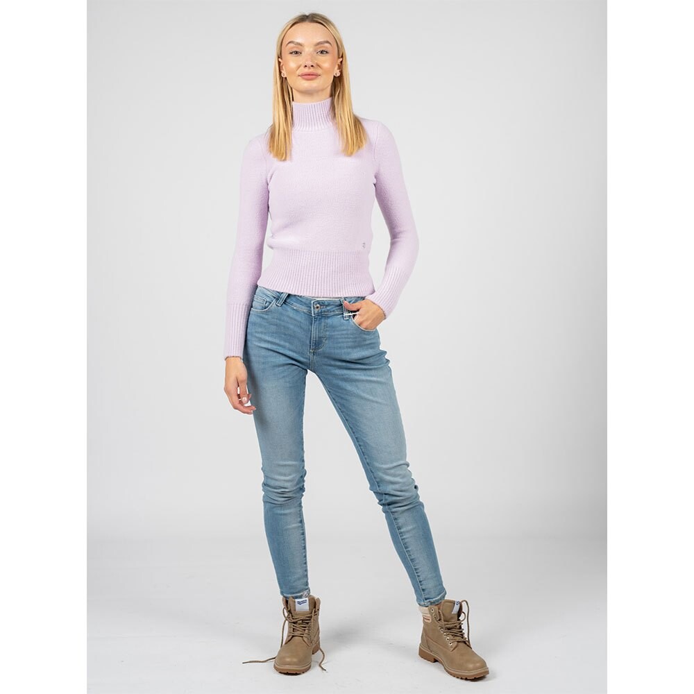 

Свитер Guess High Neck, фиолетовый