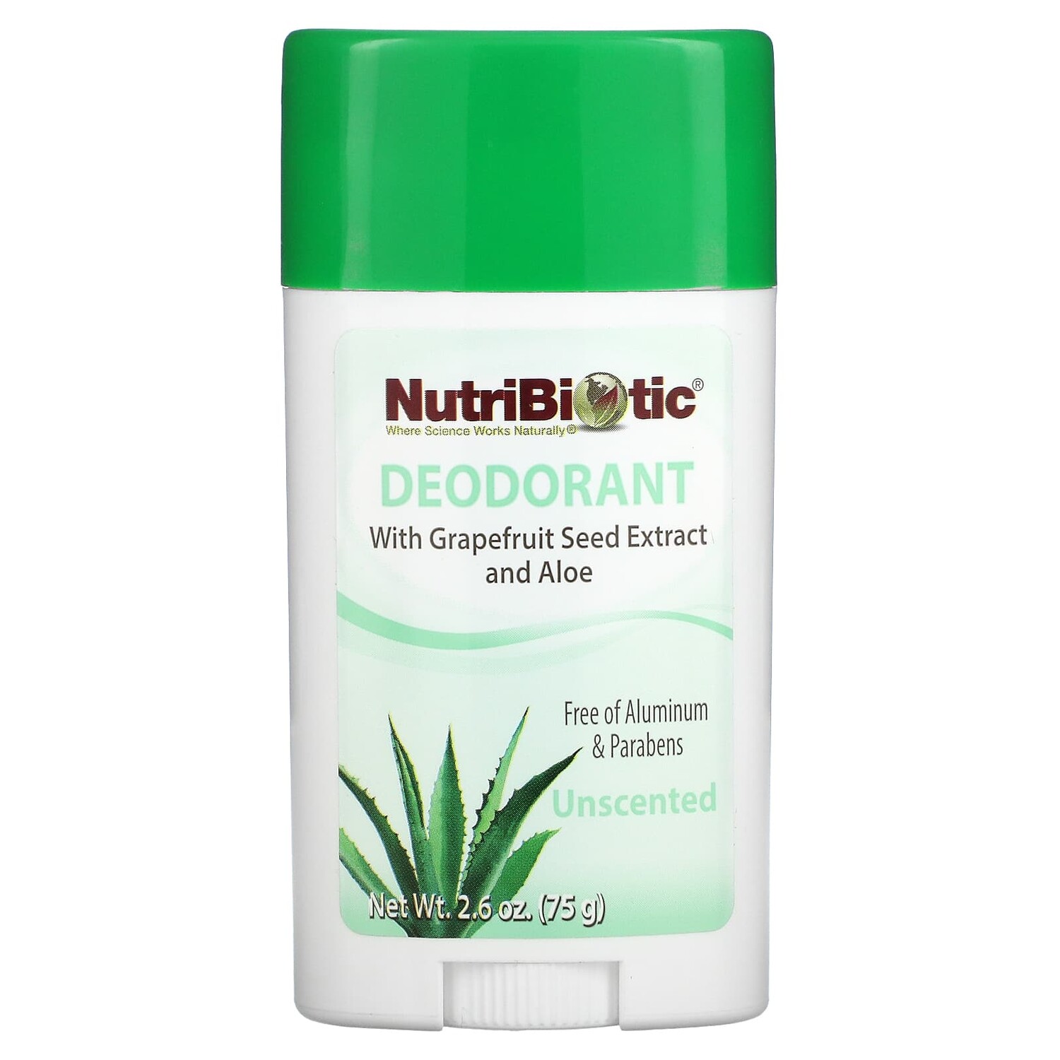 

Дезодорант, без запаха, 75 г (2,6 унции), NutriBiotic