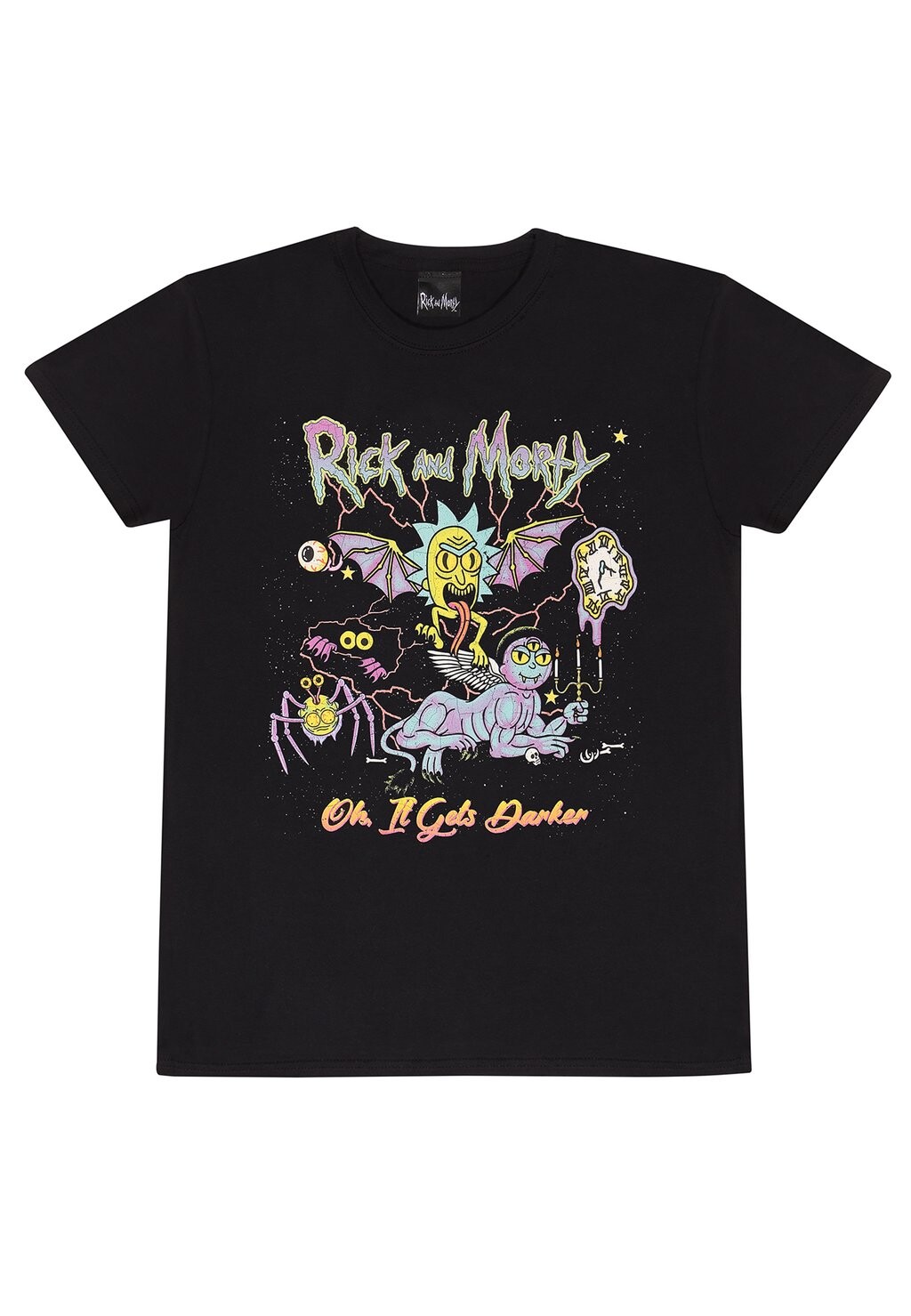 

Футболка с принтом RICK AND MORTY OH IT GETS DARKER Henry Tiger, черный