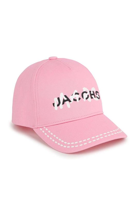 Детская хлопковая шапка с козырьком Marc Jacobs, розовый