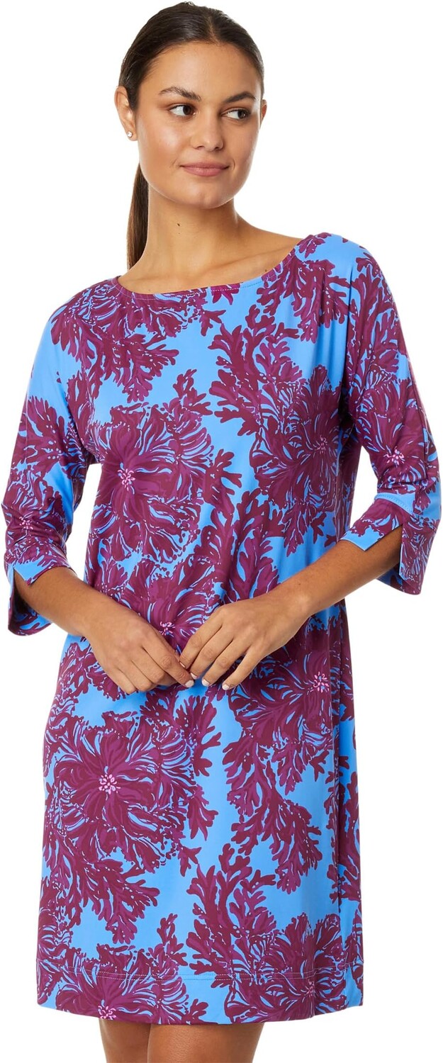 Платье Braedyn UPF 50+ Lilly Pulitzer, цвет Abaco Blue Feel Like A Shellebrity