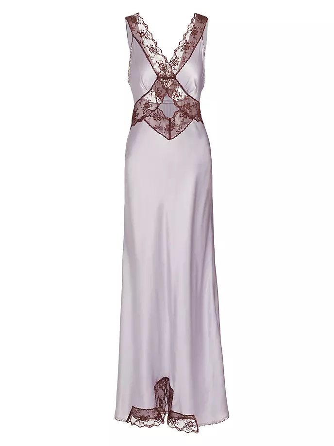 Шелковое атласное платье Reflexión Aries Sir., цвет lilac