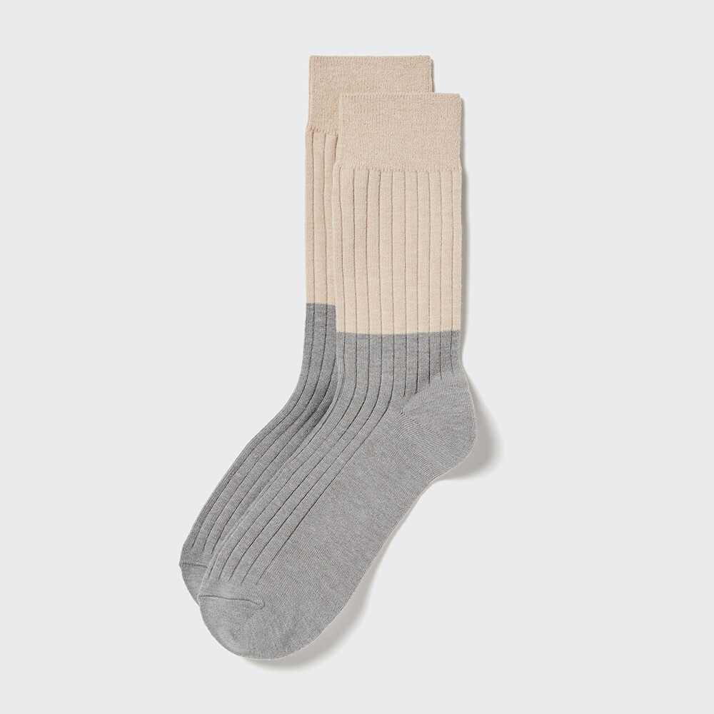 

Мужские носки Uniqlo HEATTECH ребристые, серый