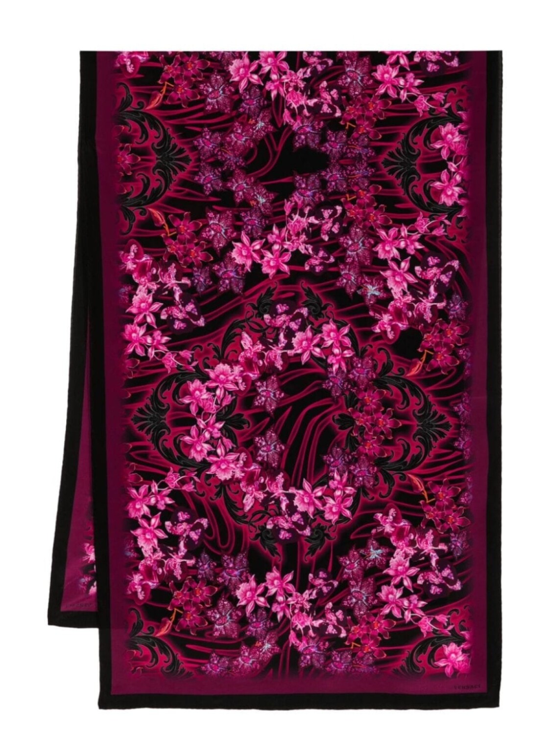 

Versace шелковый шарф с цветочным принтом, розовый