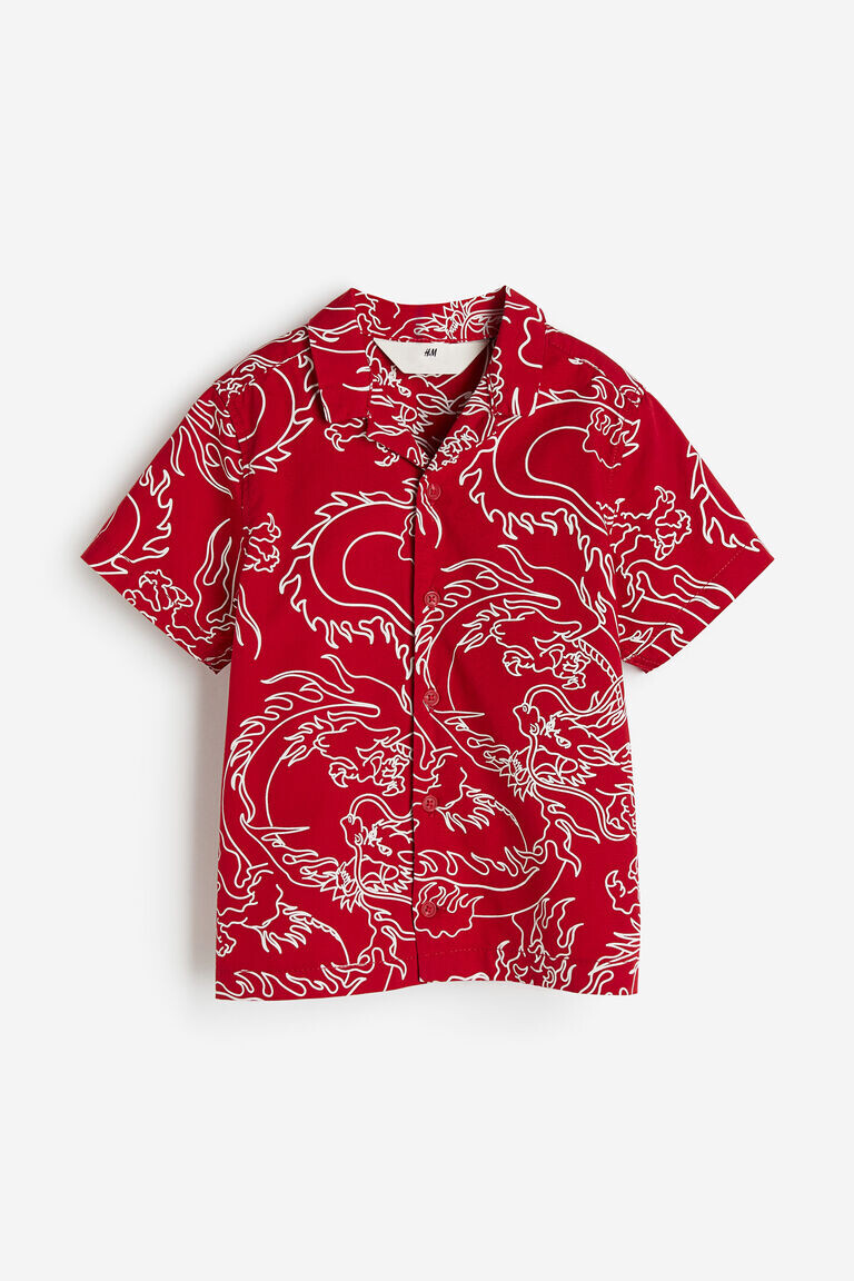 

Курортная рубашка с узором H&M, красный