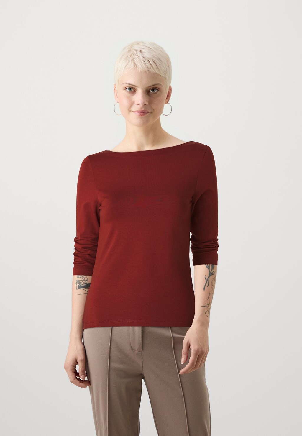 

Рубашка с длинным рукавом VMPANDA Vero Moda, темно-красный