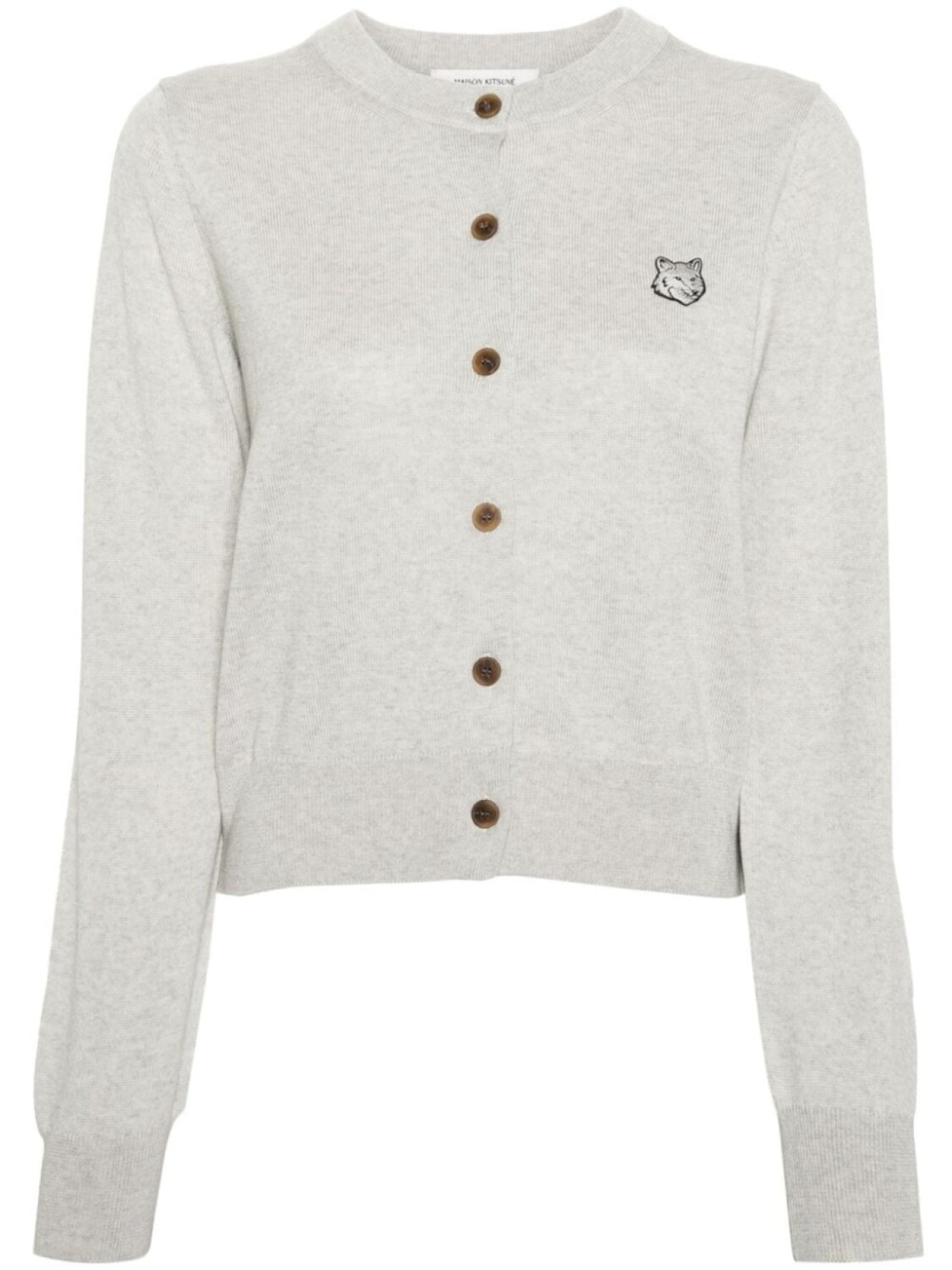 

Maison Kitsuné шерстяной кардиган Bold Fox Head, серый