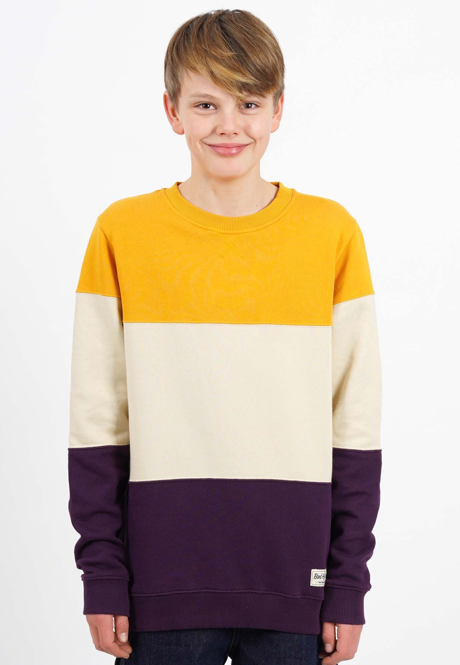 Пуловер Band of Rascals Sweat 3c Block, цвет mustard dark purple кроссовки ewing focus brown mustard purple
