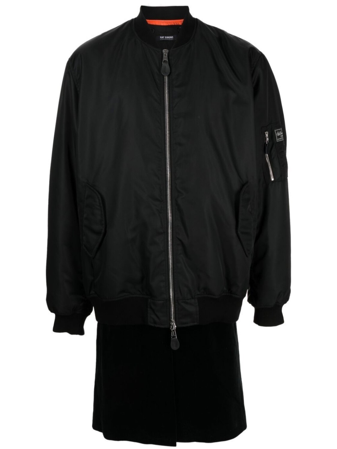 

Длинный бомбер Ghost на молнии Raf Simons, черный