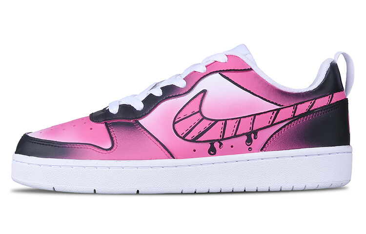 

Кроссовки Nike Court Borough Skateboarding Shoes Women's Low-top Black, розовый
