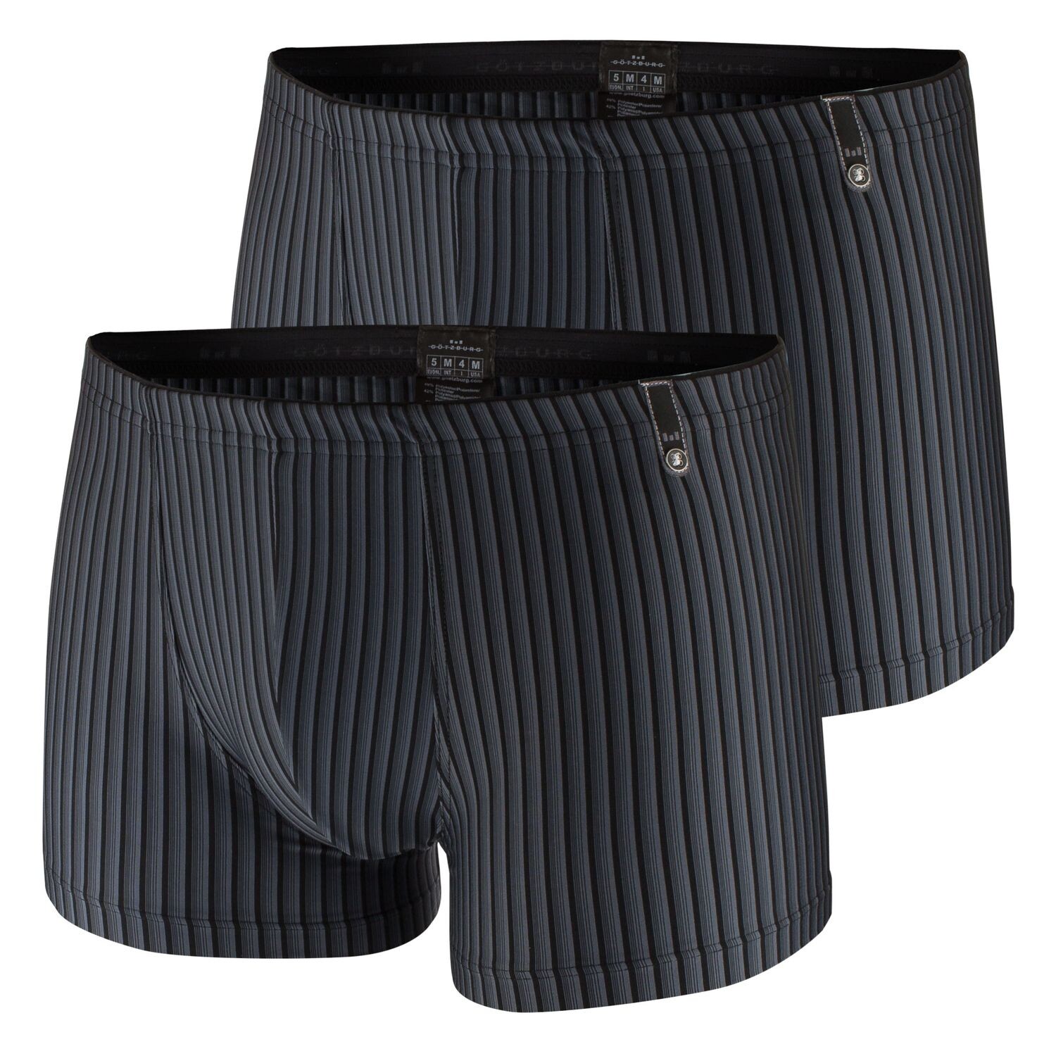 

Боксеры Götzburg Boxershorts 2 шт, цвет Schwarz / Grau gestreift