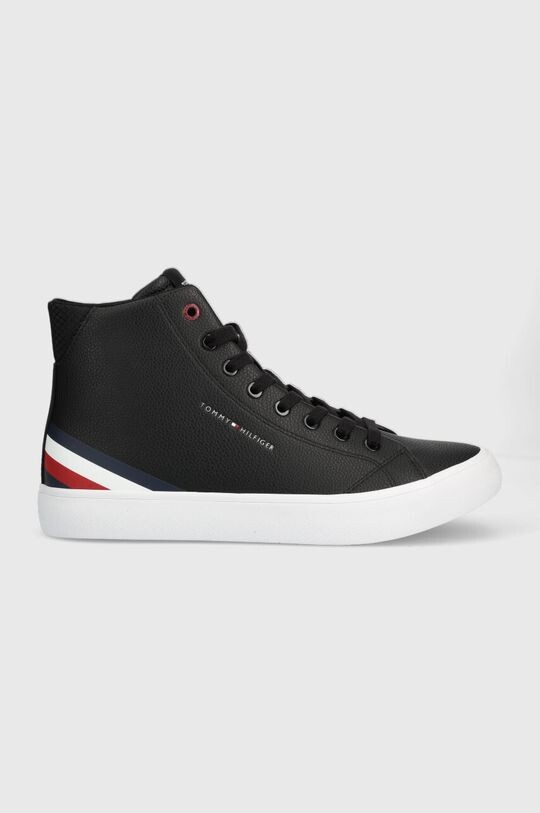 Кожаные кроссовки TH HI VULC CORE LTH Tommy Hilfiger, черный кроссовки tommy hilfiger vulc core черный