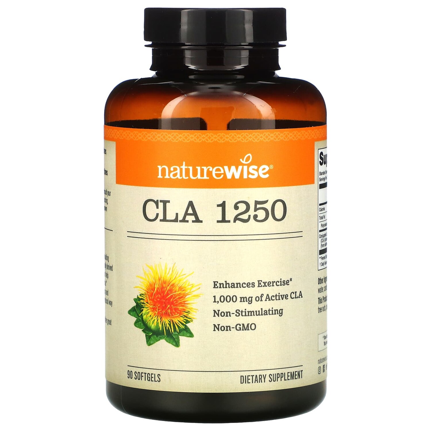 

CLA 1250, 1000 мг, 90 мягких таблеток, NatureWise