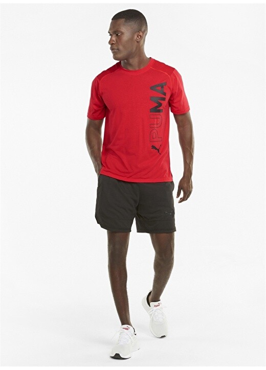 

Красная мужская футболка с круглым вырезом Puma, Красный