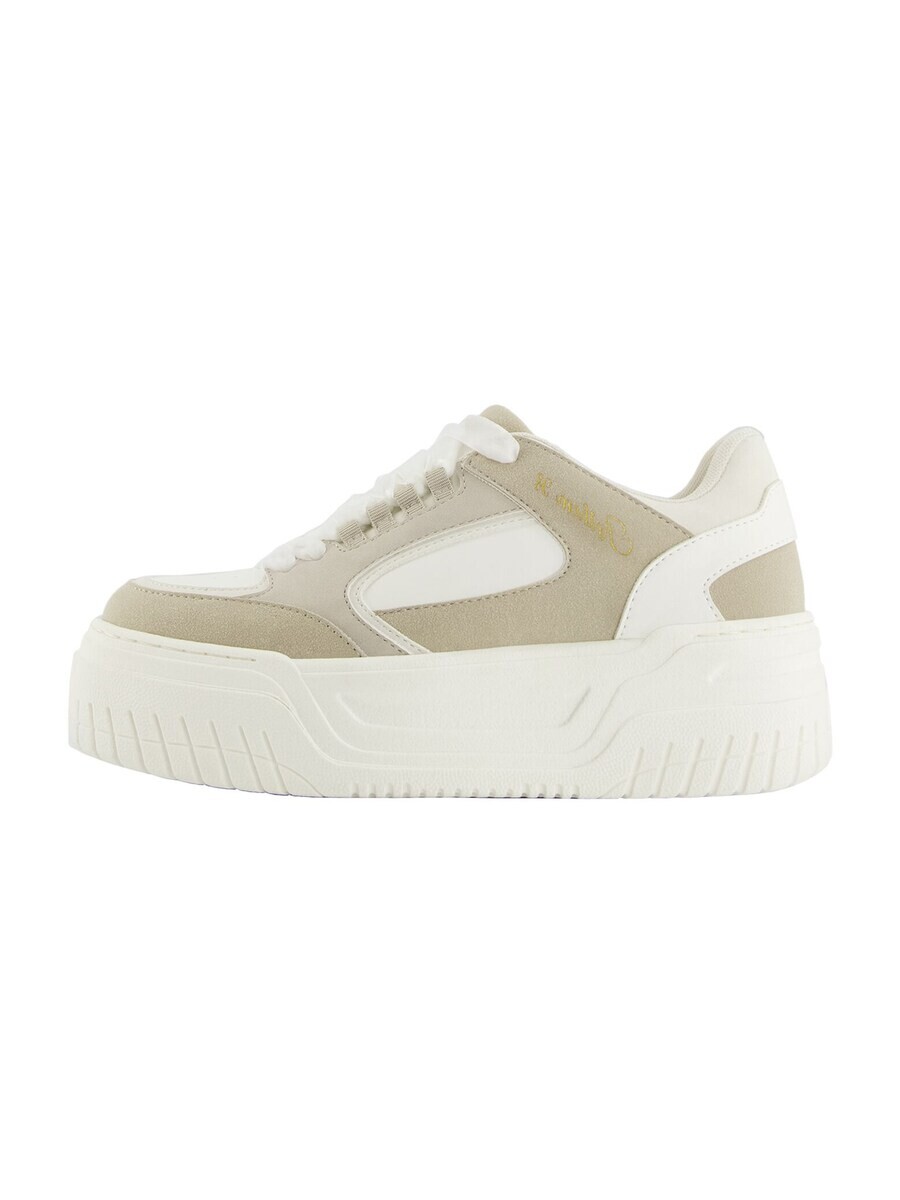 

Кроссовки Bershka, цвет Kitt/Sand/White