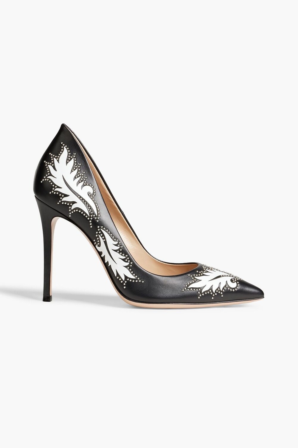 

Двухцветные кожаные туфли Santa Fe с декором GIANVITO ROSSI, черный