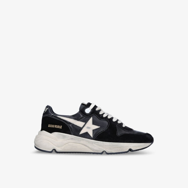 

Низкие замшевые кеды с вышитыми звездами Pure Star Golden Goose, черный