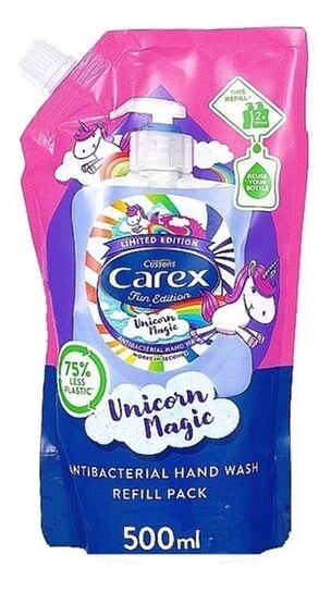 

Антибактериальное жидкое мыло в сменной упаковке 500мл Carex Unicorn Magic