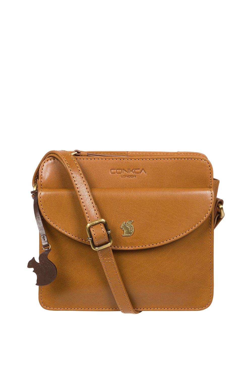 Кожаная сумка через плечо 'Magda' Conkca London, коричневый платье magda с карманами 46 размер новое